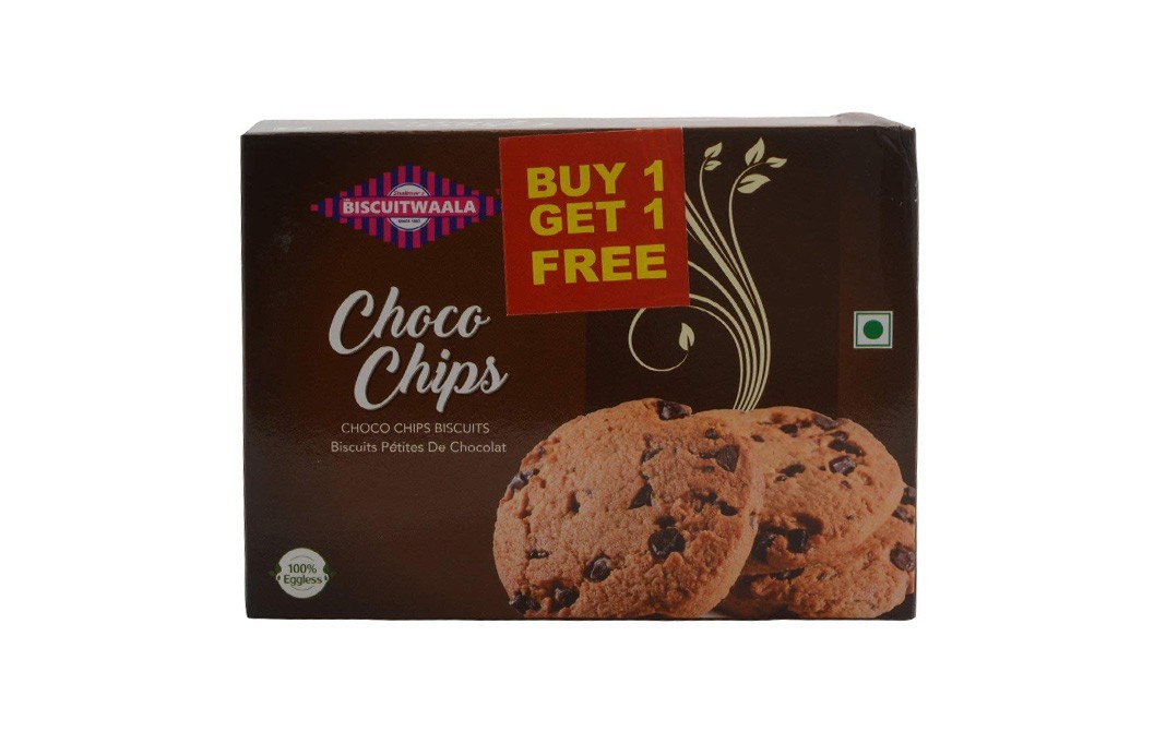 Biscuitwaala Choco Chips Biscuits   Box  200 grams
